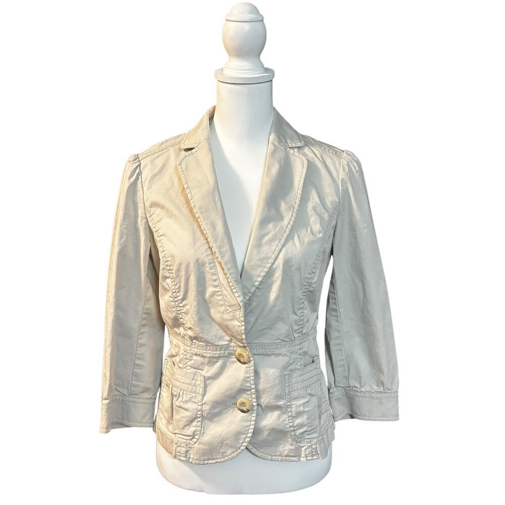 Vintage Y2K Esprit Khaki Tan Blazer Size 8